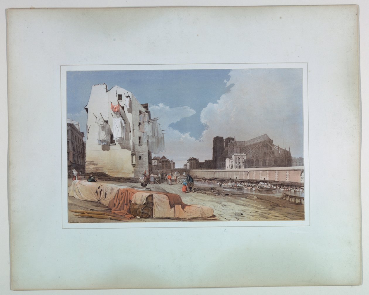 Notre Dame, Párizs a Quai Saint Bernard-tól alkotó: Thomas Shotter Boys