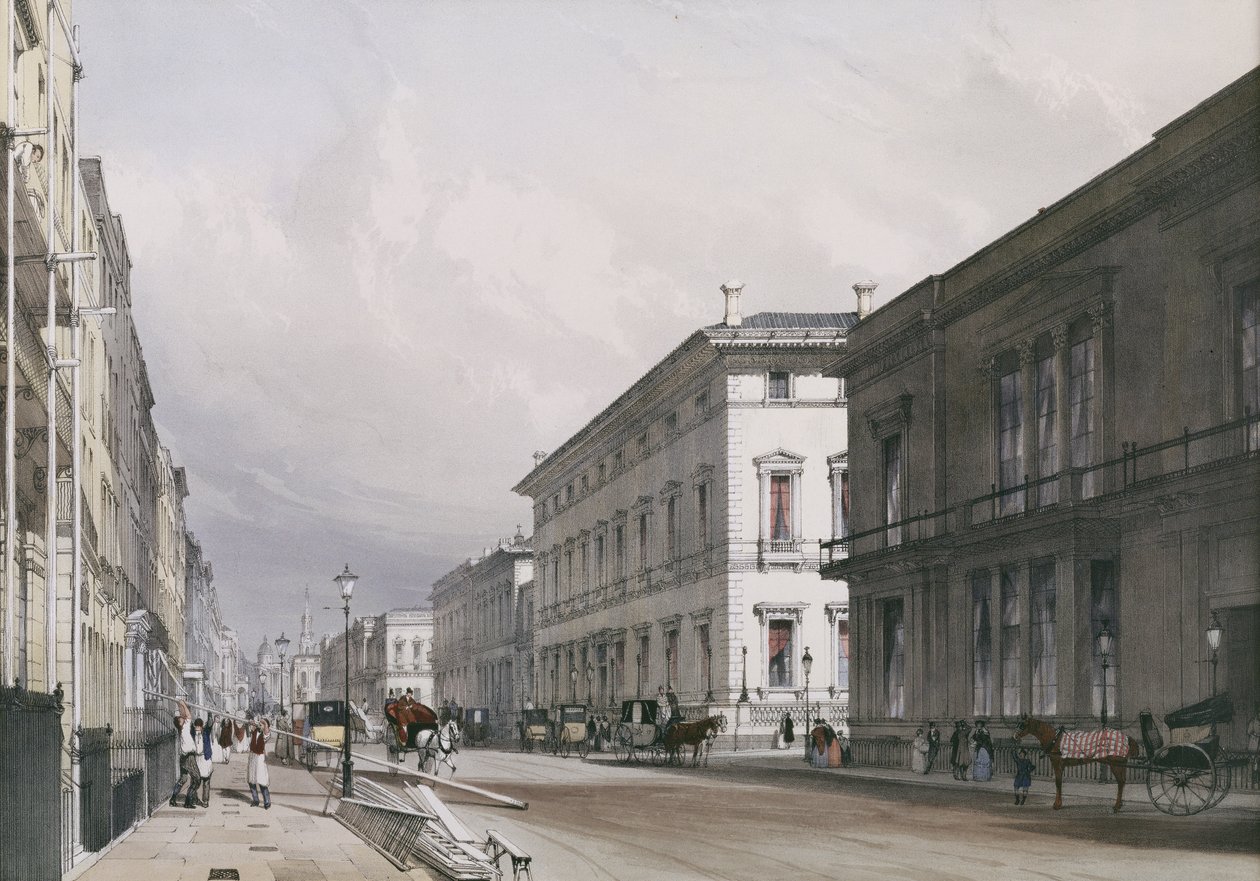 Pall Mall: Klubházak, 1842, alkotó: Thomas Shotter Boys