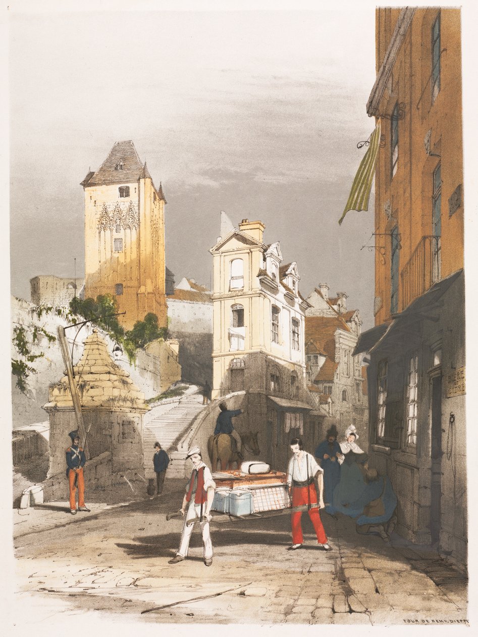 Festői építészet Párizsban, Gentben, Antwerpenben, Rouenben stb.: Tour de Remy, Dieppe alkotó: Thomas Shotter Boys