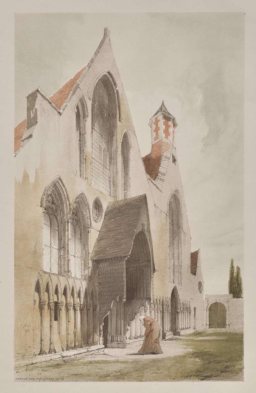 Festői építészet Párizsban, Gentben, Antwerpenben, Rouenben: Hospice des Vieillards, Gent, Belgium alkotó: Thomas Shotter Boys