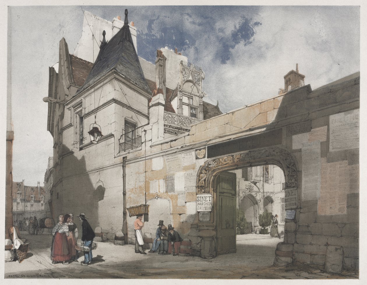 Festői építészet Párizsban, Gentben, Antwerpenben, Rouenben: Hôtel de Cluny, Párizs alkotó: Thomas Shotter Boys