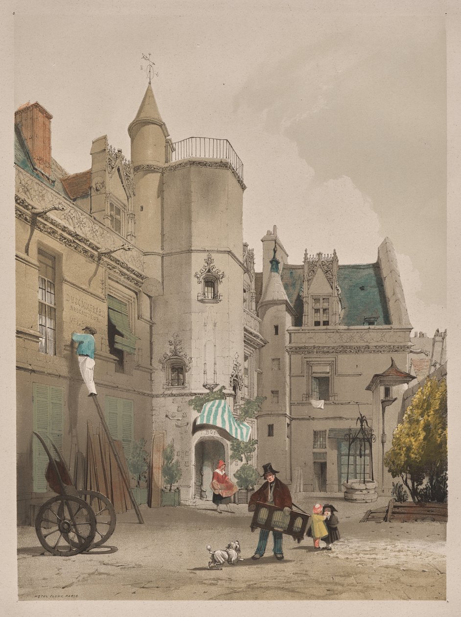 Festői építészet Párizsban, Gentben, Antwerpenben, Rouenben: Hôtel Cluny, Párizs alkotó: Thomas Shotter Boys