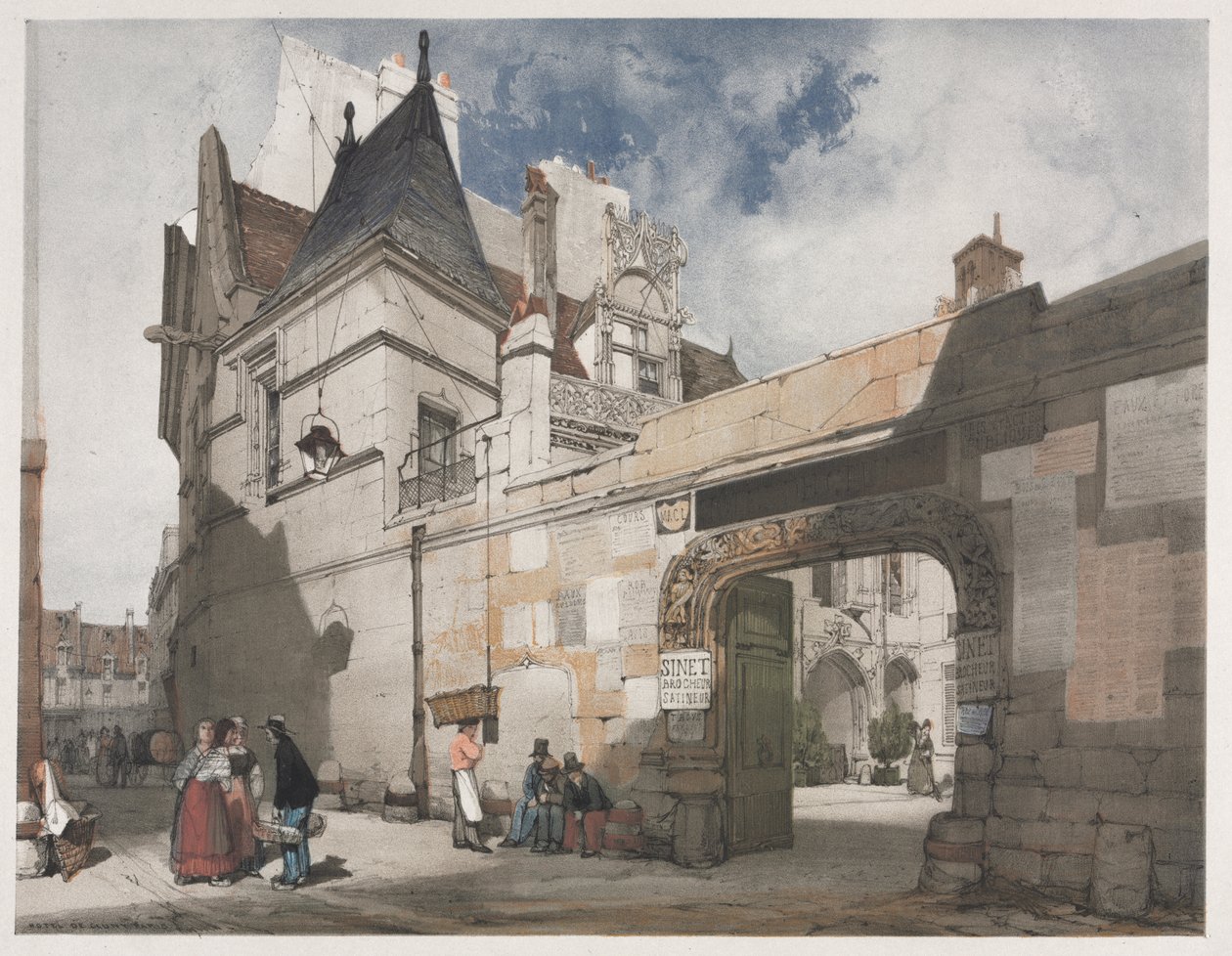 Festői építészet Párizsban, Gentben, Antwerpenben, Rouenben: Hôtel de Cluny, Párizs alkotó: Thomas Shotter Boys