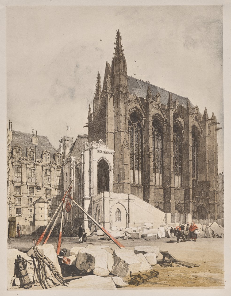 Festői építészet Párizsban, Gentben, Antwerpenben, Rouenben: La. Sainte Chapelle, Párizs alkotó: Thomas Shotter Boys