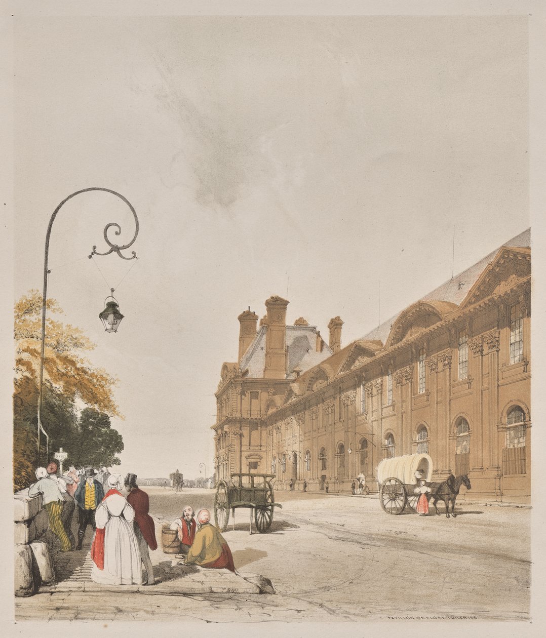 Festői építészet Párizsban, Gentben, Antwerpenben, Rouenben: Pavillion de Flors, Tuileries, Párizs alkotó: Thomas Shotter Boys