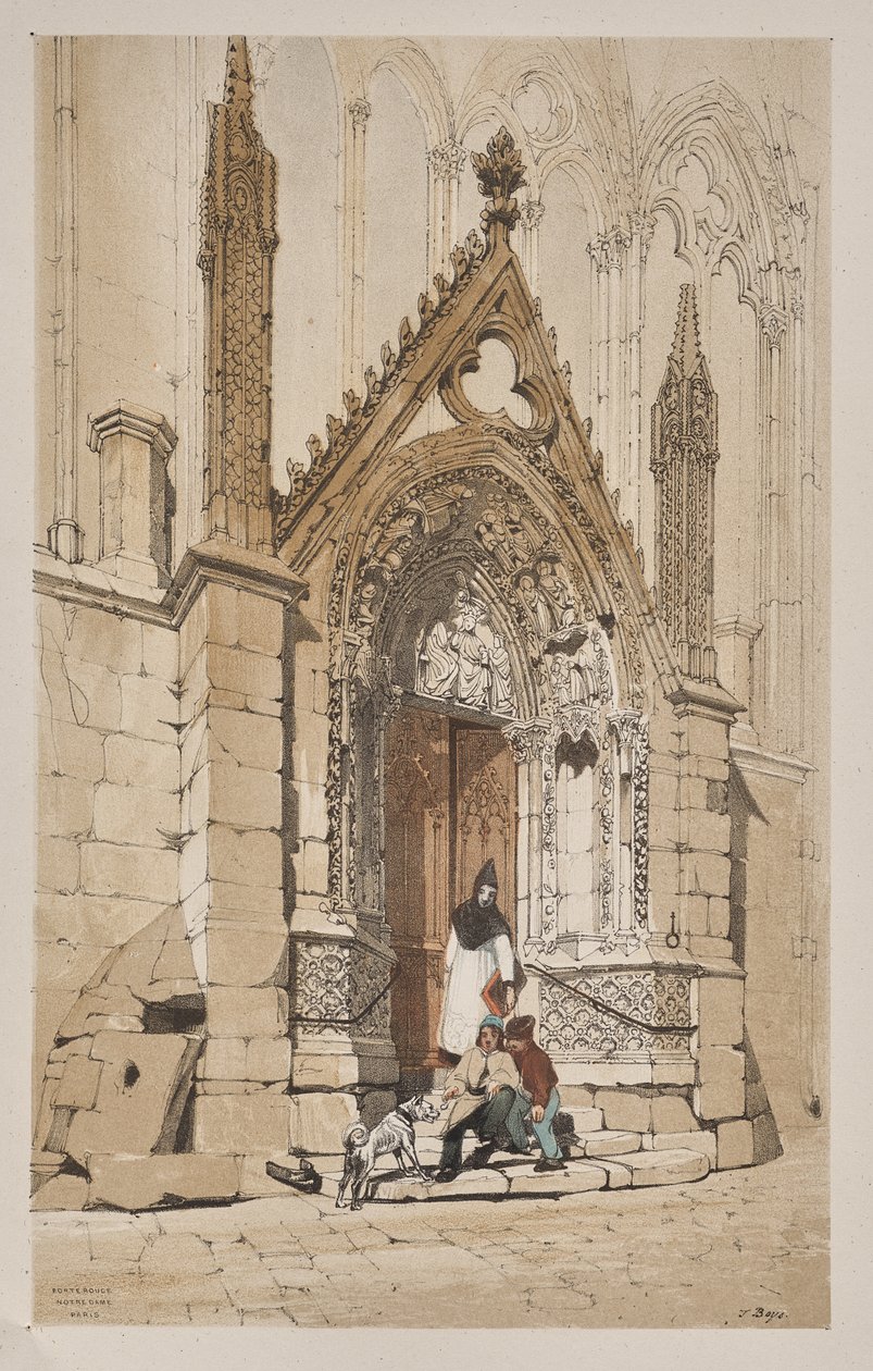 Festői építészet Párizsban, Gentben, Antwerpenben, Rouenben: Red Door, Notre Dame, Párizs alkotó: Thomas Shotter Boys