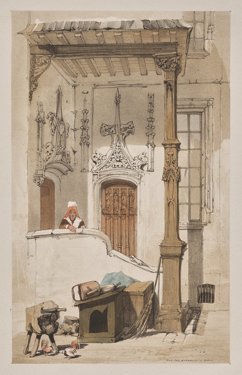 Festői építészet Párizsban, Gentben, Antwerpenben, Rouenben: Rue des Marmousets, Párizs alkotó: Thomas Shotter Boys