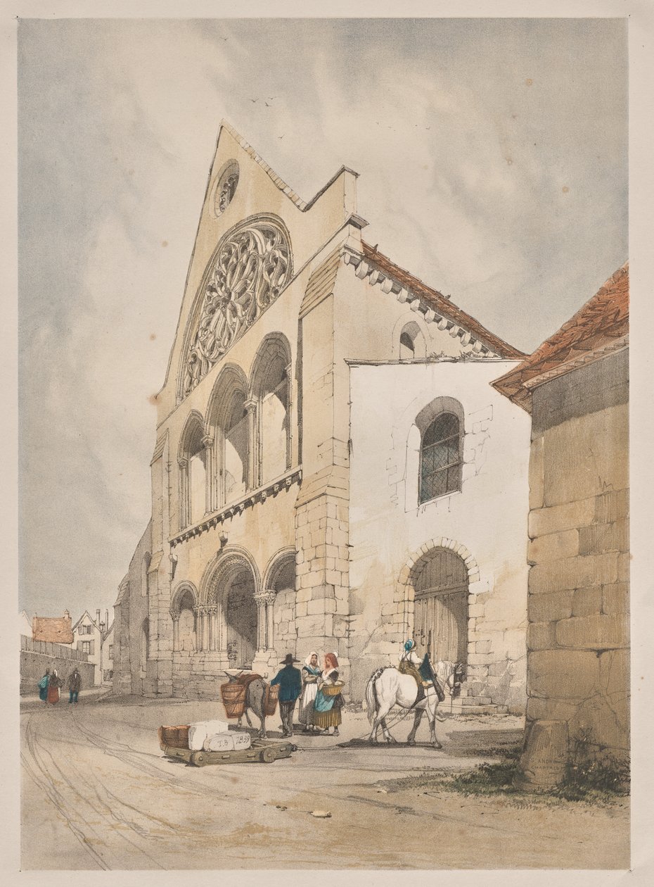 Festői építészet Párizsban, Gentben, Antwerpenben, Rouenben: St. Andre, Chartres, Franciaország alkotó: Thomas Shotter Boys