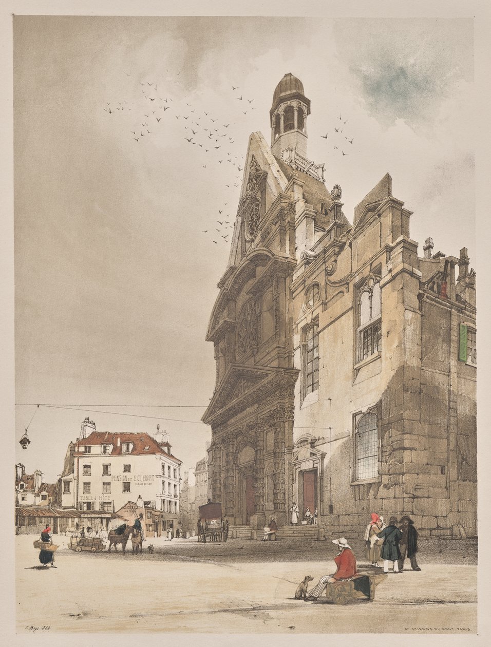 Festői építészet Párizsban, Gentben, Antwerpenben, Rouenben: St. Etienne du Mont, Párizs alkotó: Thomas Shotter Boys