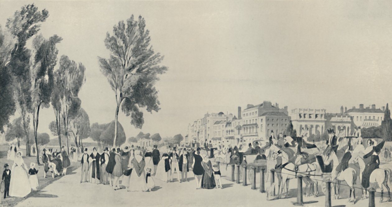 Társadalom Hyde Parkban, 1842, 1920 alkotó: Thomas Shotter Boys