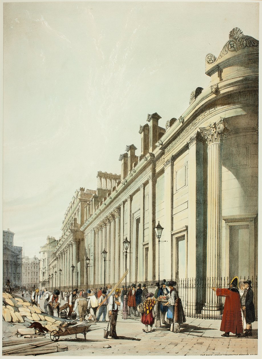 A bank a Mansion House felé néz, London eredeti képéből, ahogy van alkotó: Thomas Shotter Boys