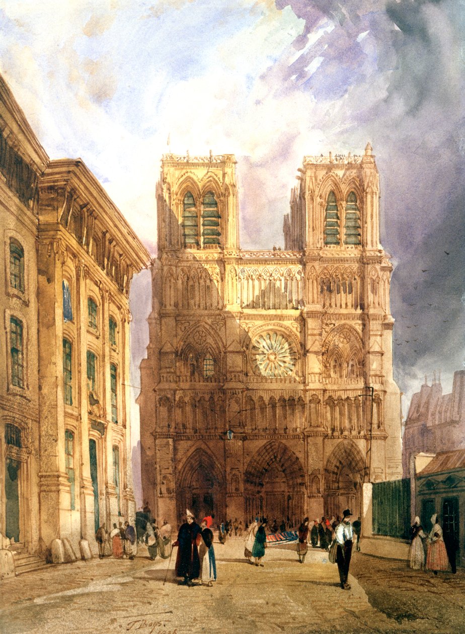 A Notre Dame-székesegyház, 1836 alkotó: Thomas Shotter Boys