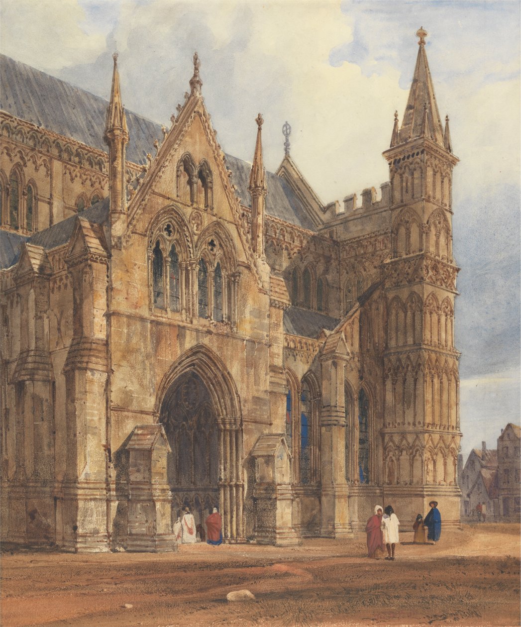 A salisburyi katedrális észak-nyugati tornáca alkotó: Thomas Shotter Boys