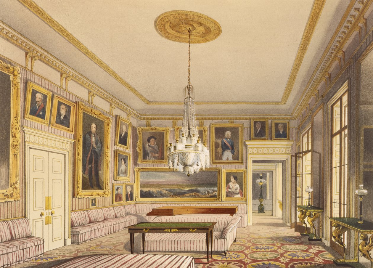The Striped Drawing Room, Apsley House, 1853 (nyomtatás) alkotó: Thomas Shotter Boys