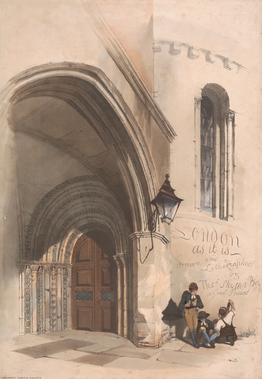 A londoni litográfiák készletének címlapja alkotó: Thomas Shotter Boys