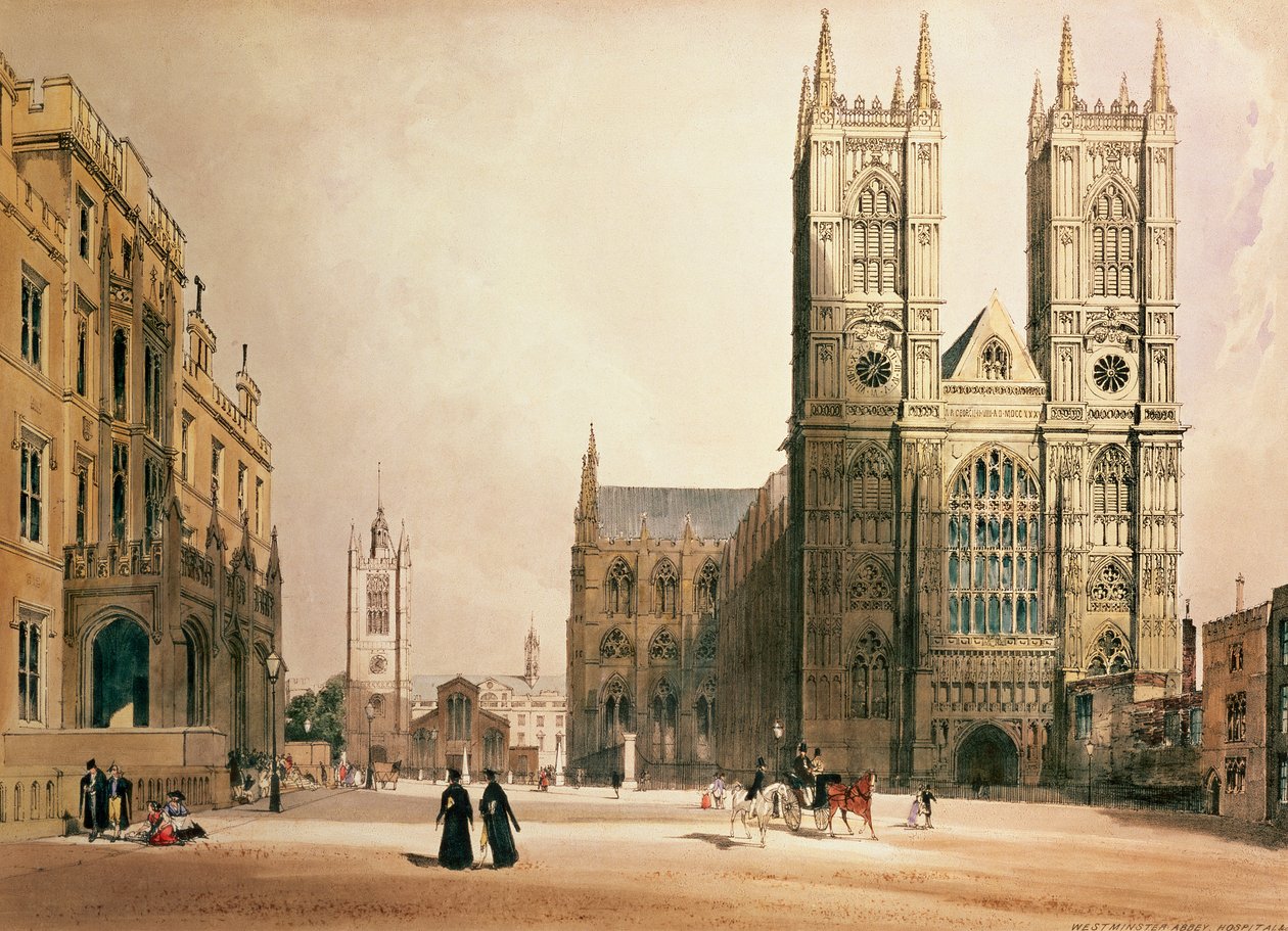 Westminster Abbey and Hospital, 1842 alkotó: Thomas Shotter Boys
