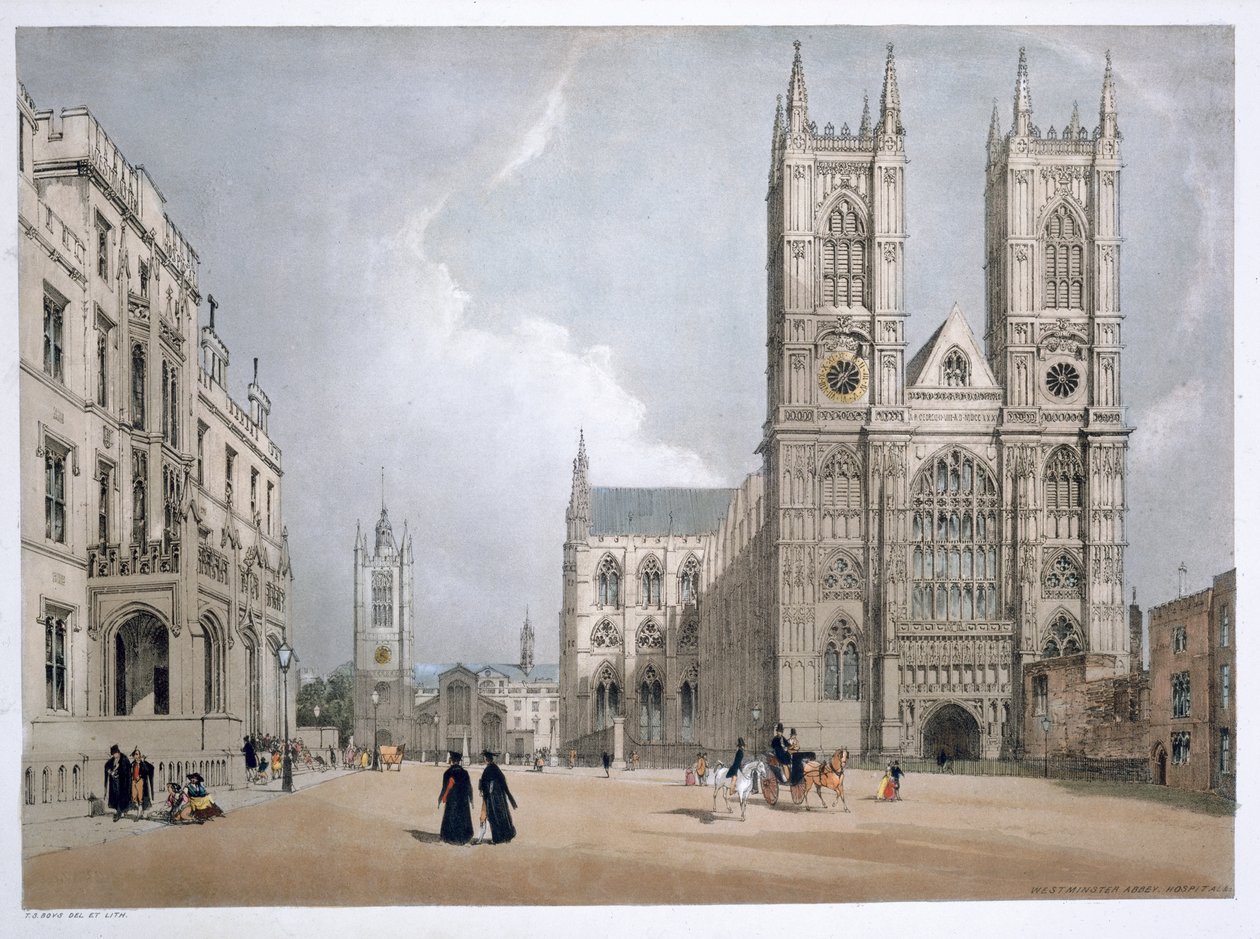 Westminster Abbey and Hospital, London, 1842 alkotó: Thomas Shotter Boys