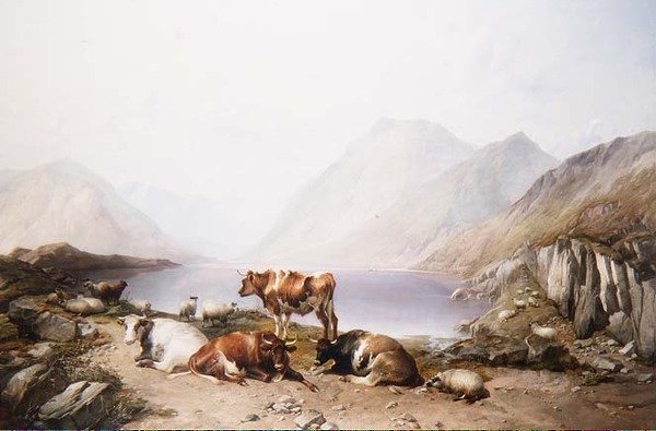 A Halt on the Drove, Loch Etive alkotó: Thomas Sidney Cooper