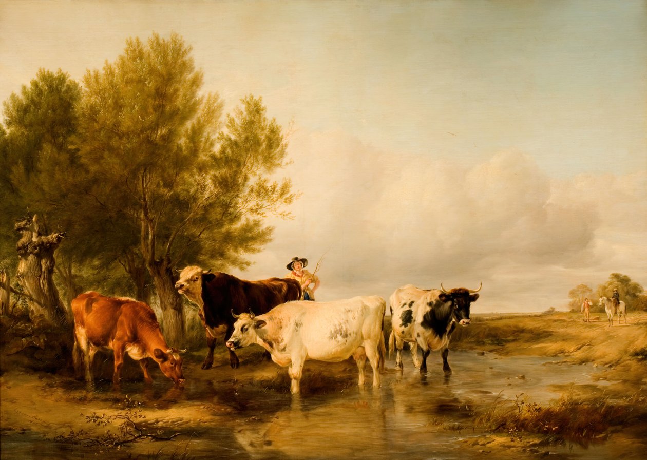 Szarvasmarha patakban, 1841. alkotó: Thomas Sidney Cooper