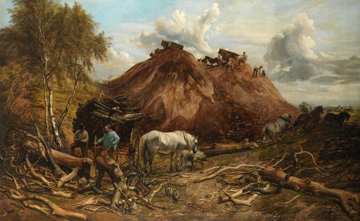 Az erdő megtisztítása a vasút számára alkotó: Thomas Sidney Cooper