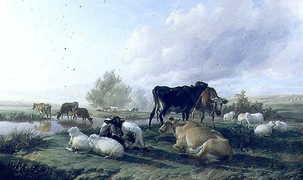 A White Hall Meadows-ban, Canterburyben alkotó: Thomas Sidney Cooper