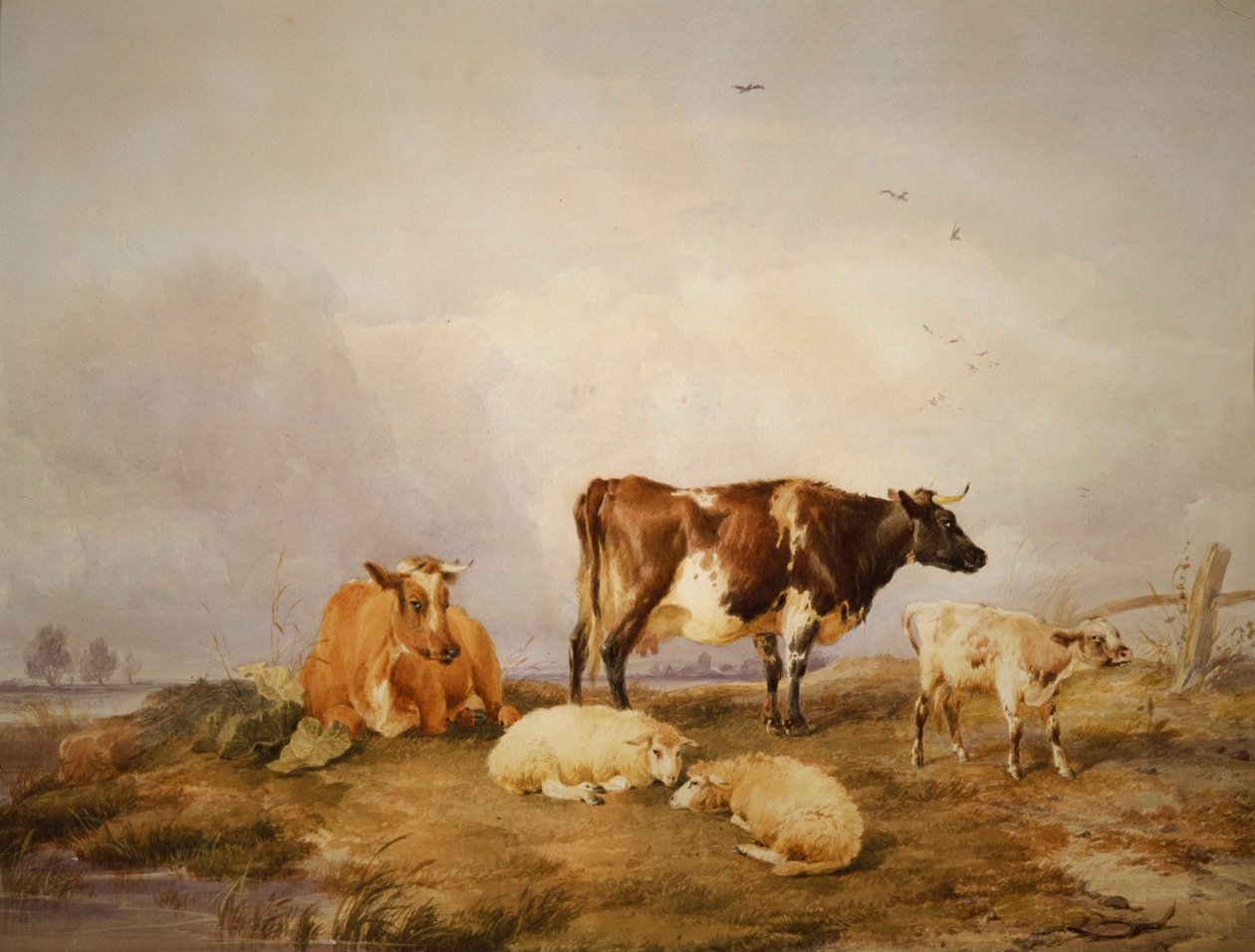 „Táj és szarvasmarha”, 1823-1902 alkotó: Thomas Sidney Cooper