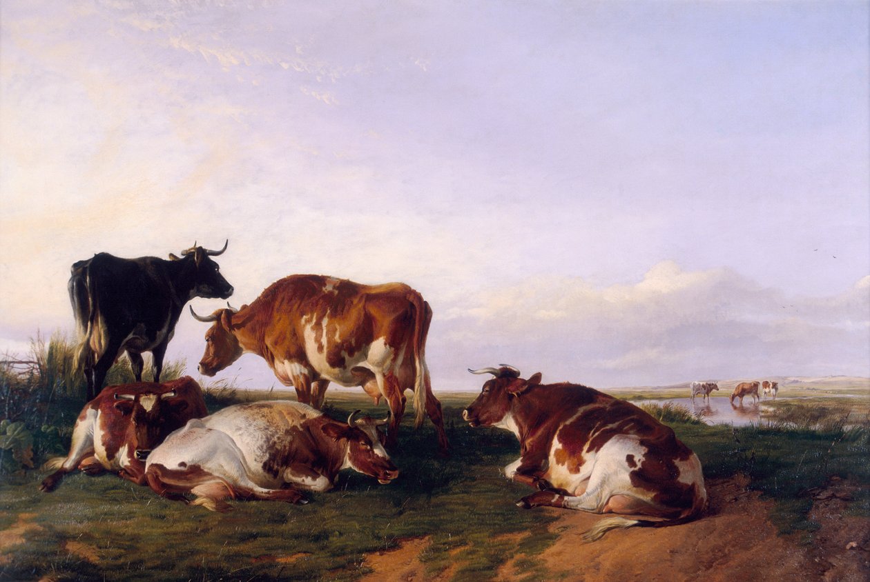 "Táj és szarvasmarha", 1868 alkotó: Thomas Sidney Cooper