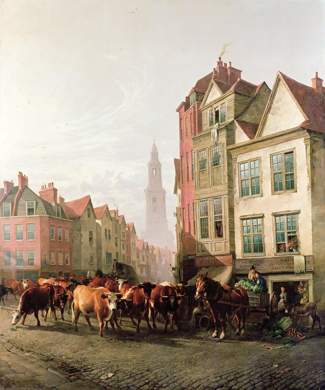 Az Old Smithfield piac, 1887 alkotó: Thomas Sidney Cooper