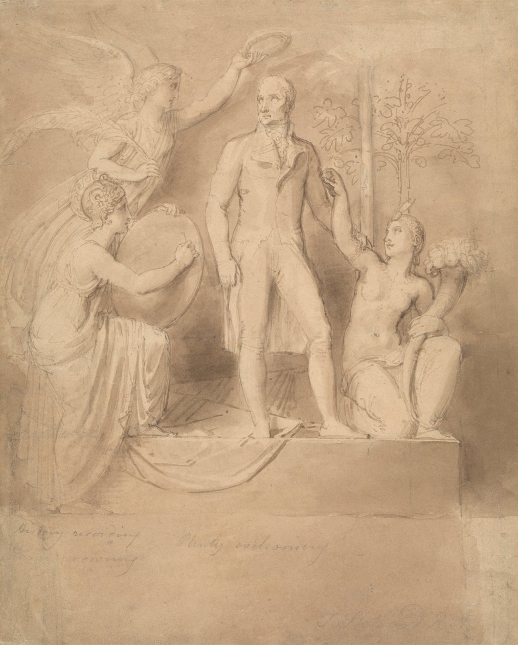 Tanulmány a Wellington-emlékműhöz alkotó: Thomas Stothard