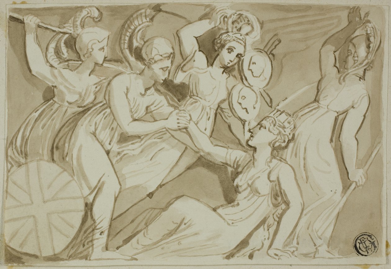 Női harcosok Britannia segítségére alkotó: Thomas Stothard