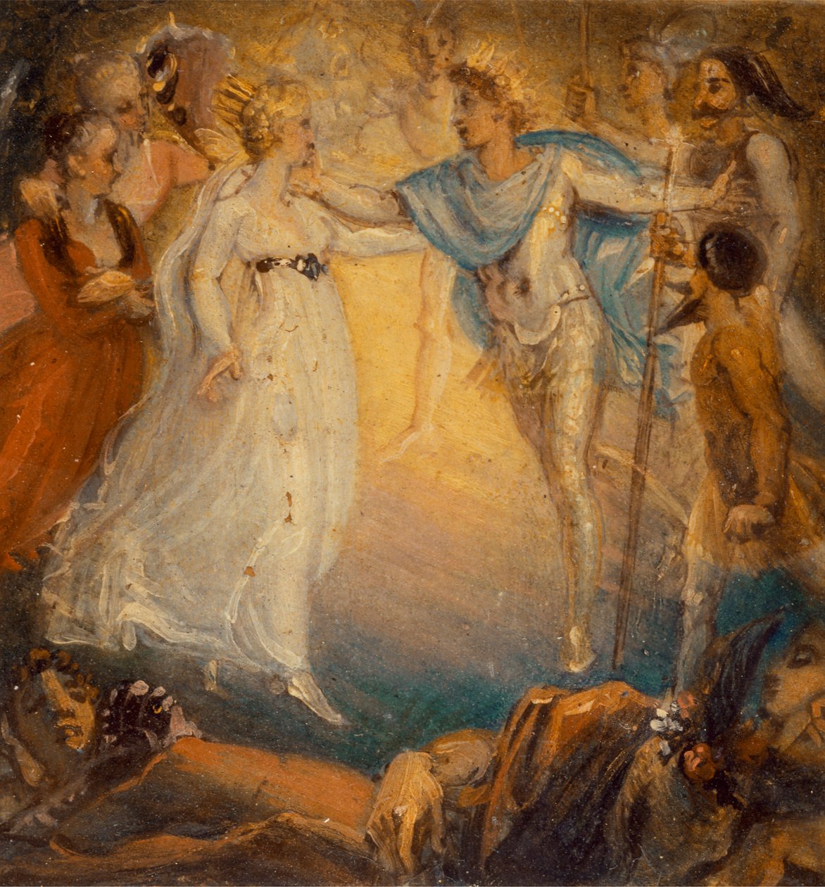 Oberon és Titania a Szentivánéji álomból, IV. felvonás, i. jelenet alkotó: Thomas Stothard