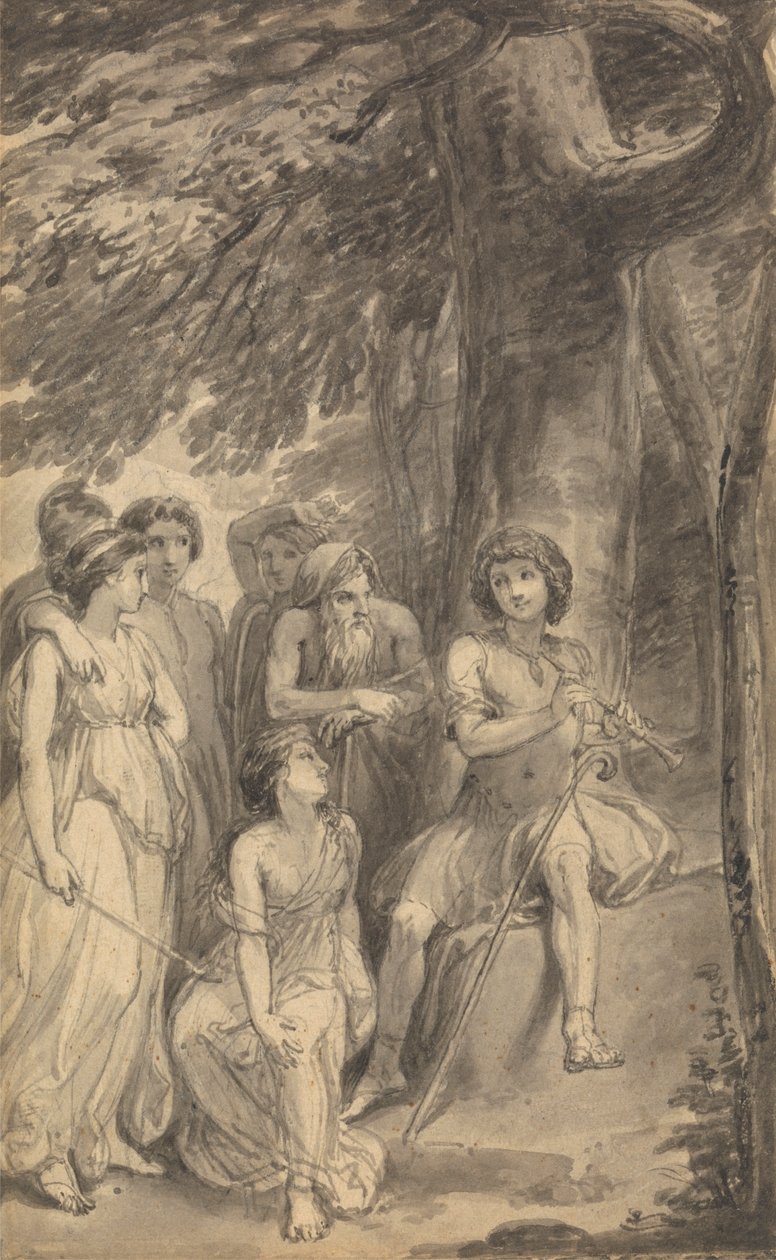 Fenelon „Télemakhosz, Ulysses fia kalandjai” című művének hat illusztrációjának egyike alkotó: Thomas Stothard