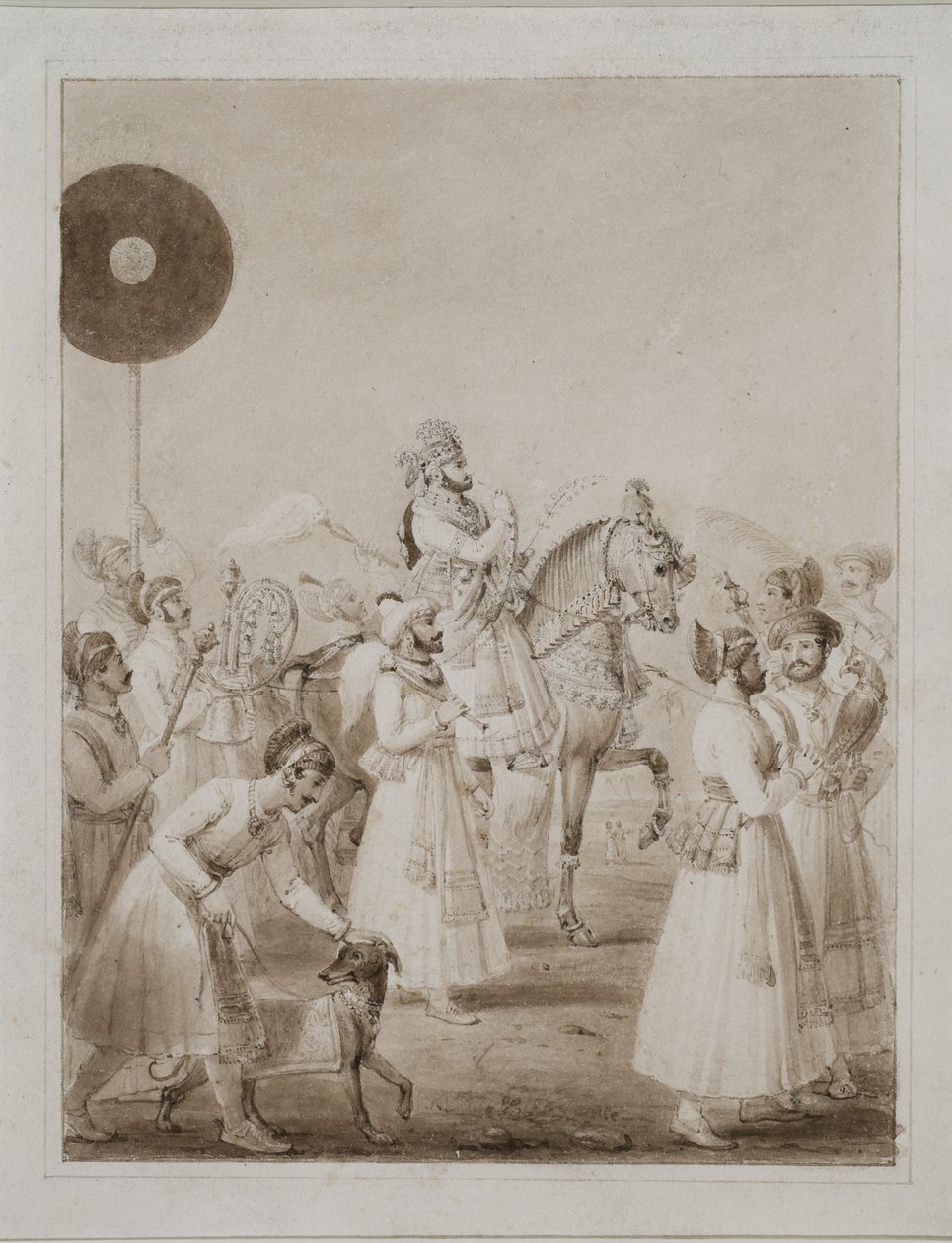 Az udaipuri Maharana Bhim Singh portréja lóháton alkotó: Thomas Stothard