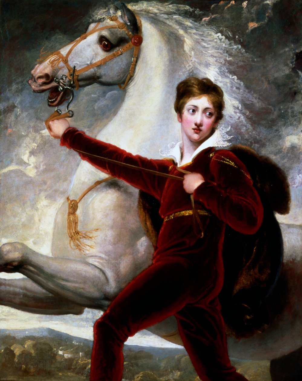 Vörös bársonyruhás fiú portréja alkotó: Thomas Stothard