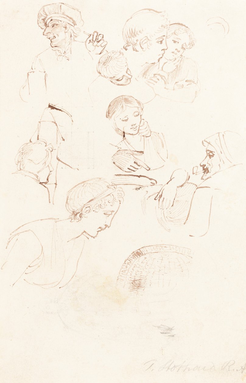 Tanulmányok lapja alkotó: Thomas Stothard