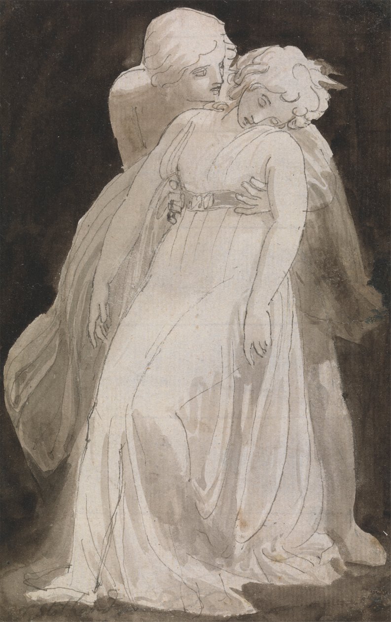 Szolicitude: Egy férfi egy ájuló nő mellett alkotó: Thomas Stothard