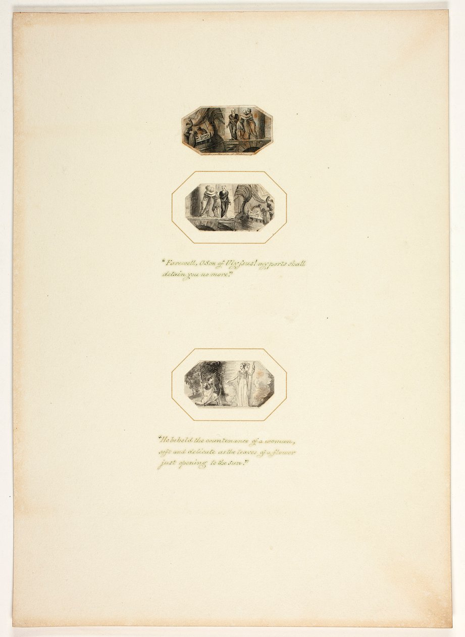 Studie für eine Platte aus Telemachus alkotó: Thomas Stothard