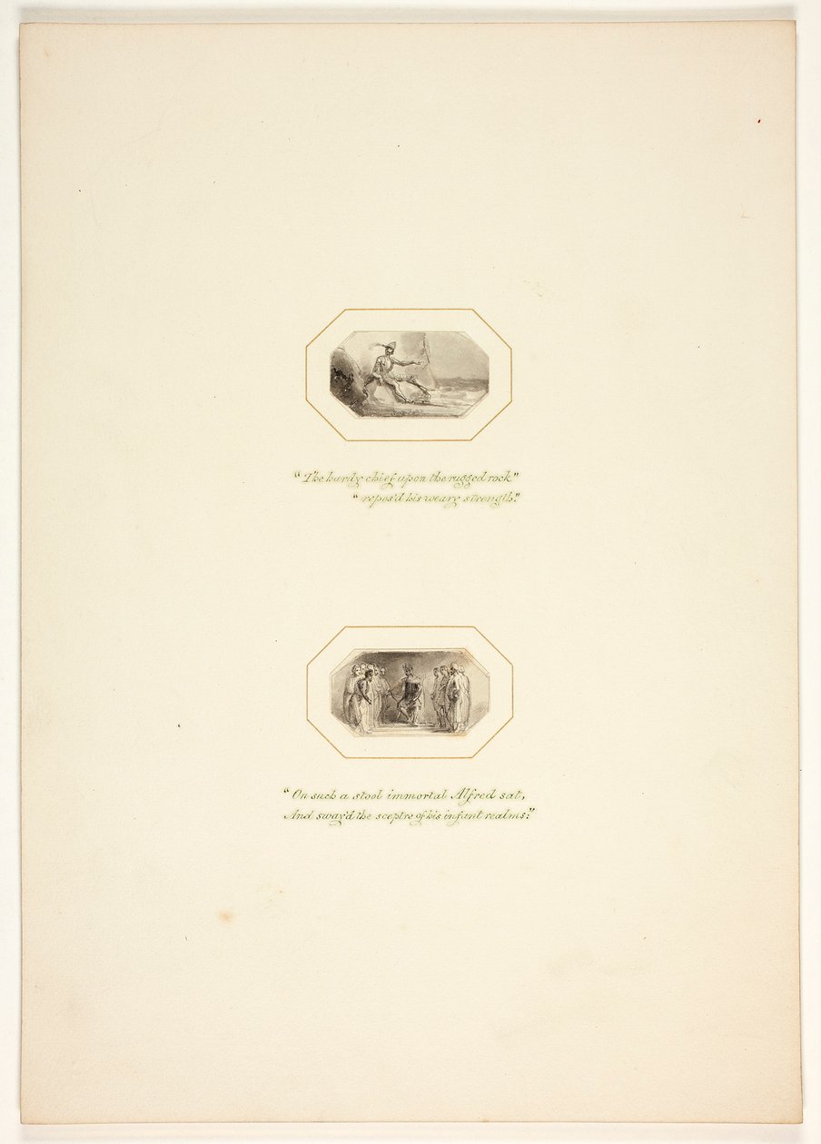 Tanulmány a The Task egy táblájához alkotó: Thomas Stothard
