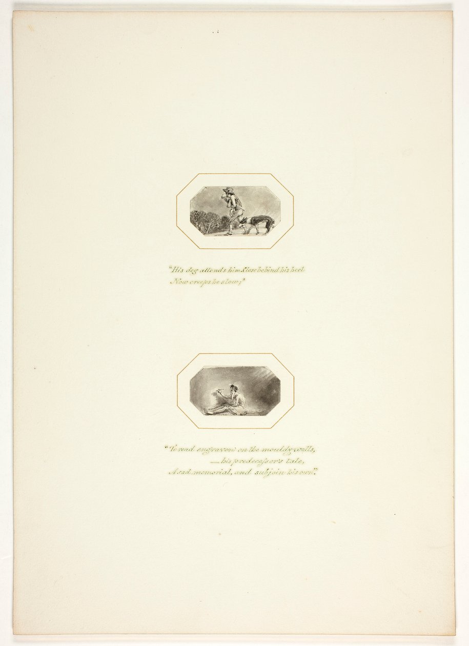 Tanulmány a The Task egy táblájához alkotó: Thomas Stothard