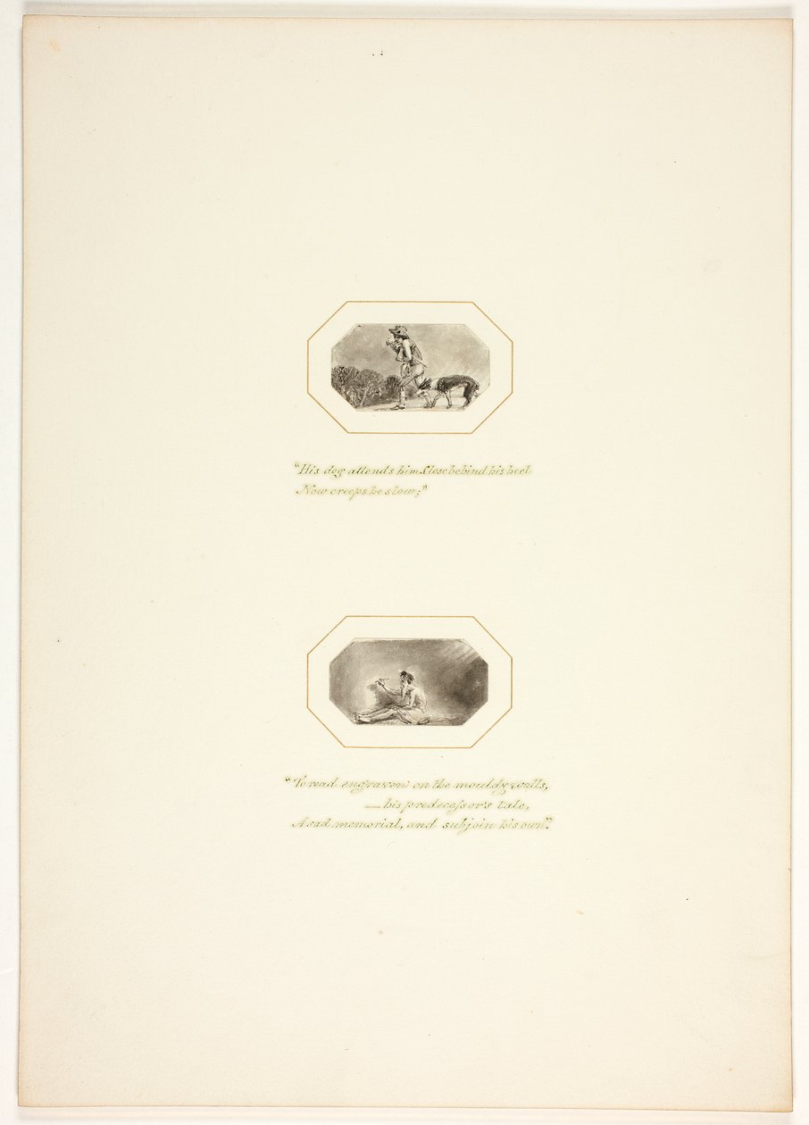 Tanulmány a „The Task” egyik táblájához alkotó: Thomas Stothard