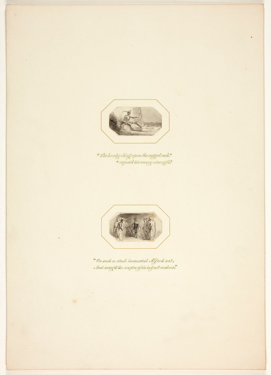 Tanulmány a The Task egyik táblájához alkotó: Thomas Stothard