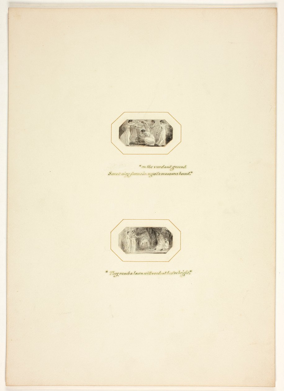 Studie für eine Platte aus The Task alkotó: Thomas Stothard
