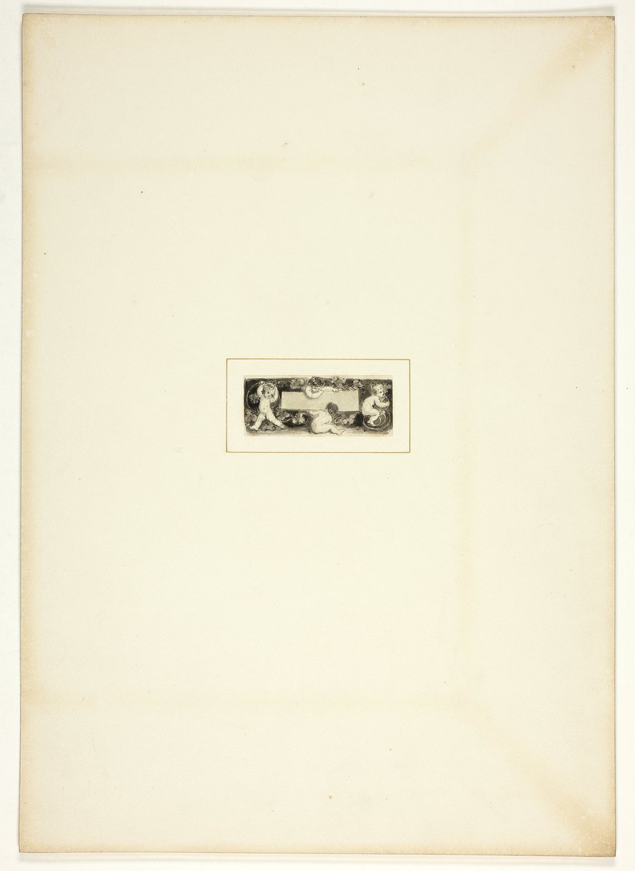 Tanulmány egy tányérhoz a The Triumphs of Temper-ből, az 1796-os Royal Engagements Pocket Book-ban alkotó: Thomas Stothard