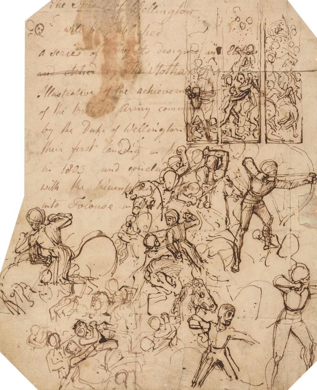 Tanulmány a Wellington Shield számára alkotó: Thomas Stothard