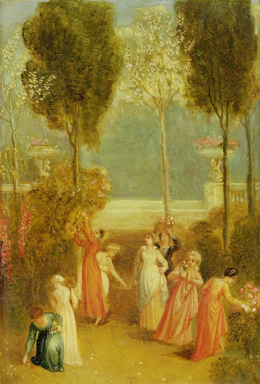 The Garden, 1820 körül (olaj, panel) alkotó: Thomas Stothard