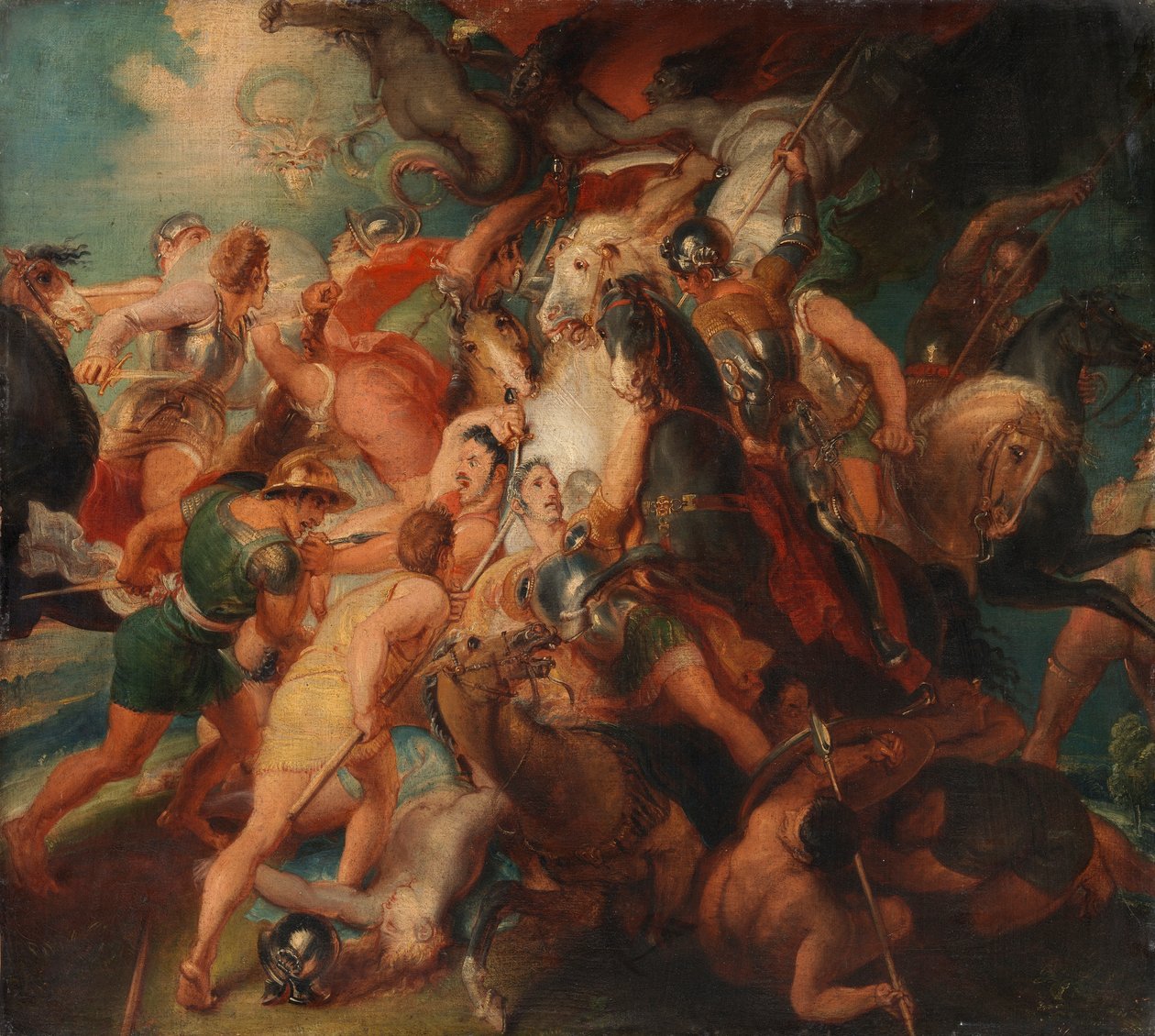 A háború borzalmai, vázlat a Burghley House falfestményhez alkotó: Thomas Stothard