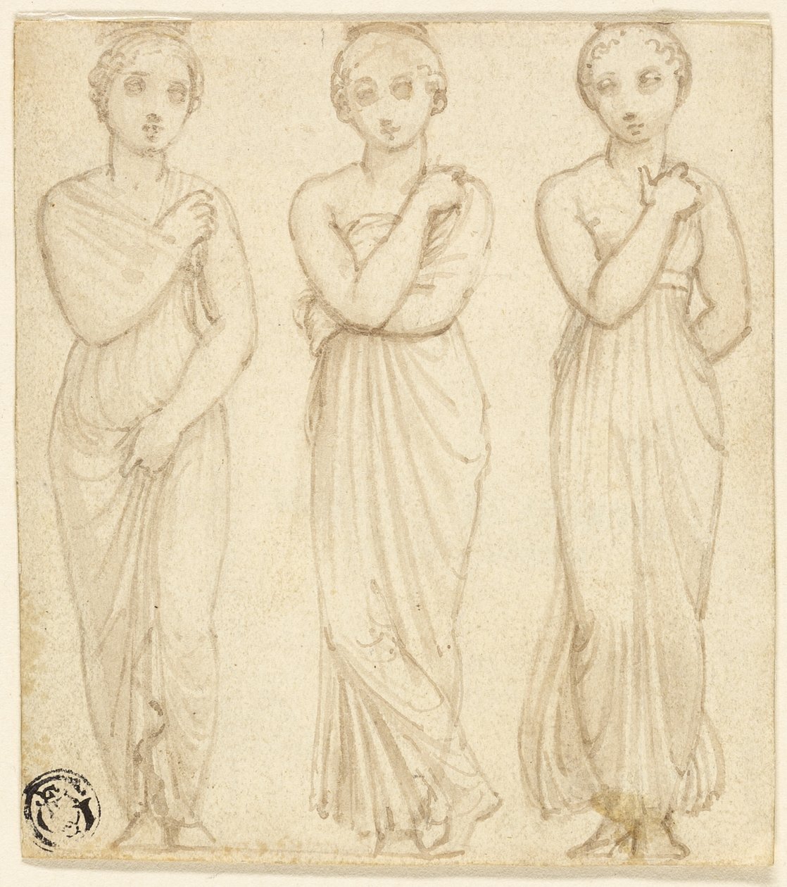 Három terített női figura alkotó: Thomas Stothard