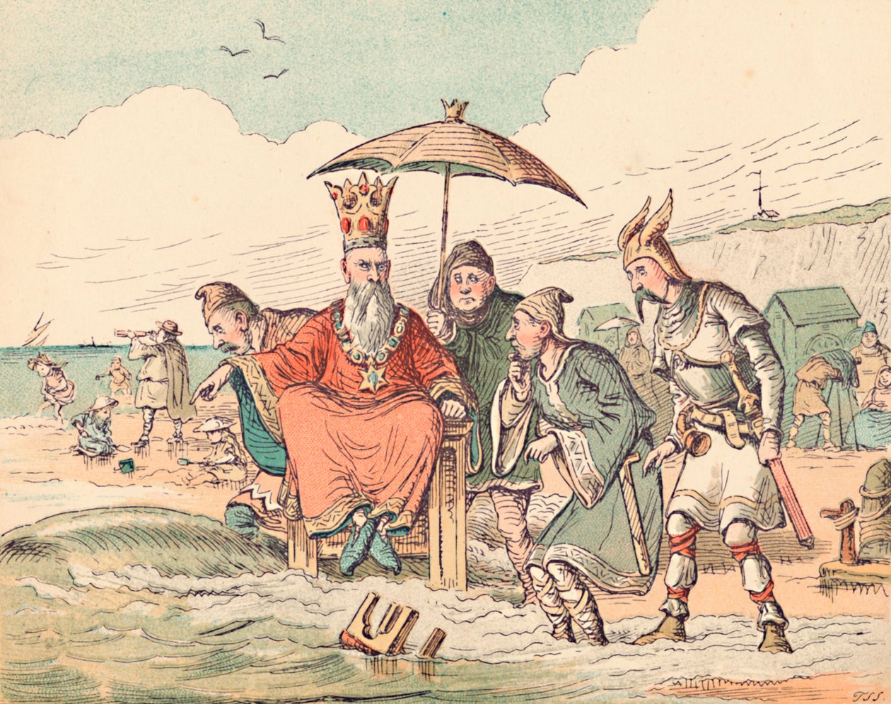 Canute és udvarnokai, 1884 alkotó: Thomas Strong Seccombe