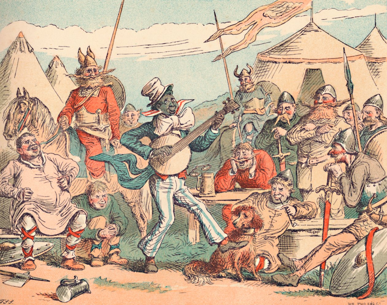 Alfréd király a dán táborban, 1884 alkotó: Thomas Strong Seccombe