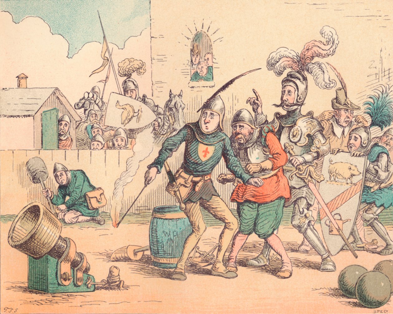 A tüzérség bemutatása, 1884 alkotó: Thomas Strong Seccombe